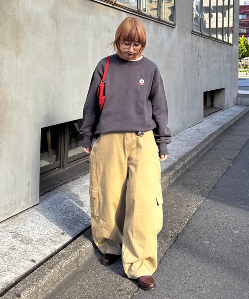 CIAOPANIC TYPY（チャオパニックティピー）の「【ユニセックス】犬刺繍ロゴプリントスウェット（スウェット・メンズ・ライトグレー/ネイビー/アイボリー/チャコールグレー・MEDIUM/LARGE）」の9枚目の写真