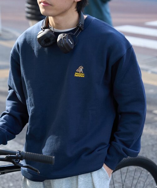 CIAOPANIC TYPY（チャオパニックティピー）の「【ユニセックス】犬刺繍ロゴプリントスウェット（スウェット・メンズ・ライトグレー/ネイビー/アイボリー/チャコールグレー・MEDIUM/LARGE）」の10枚目の写真