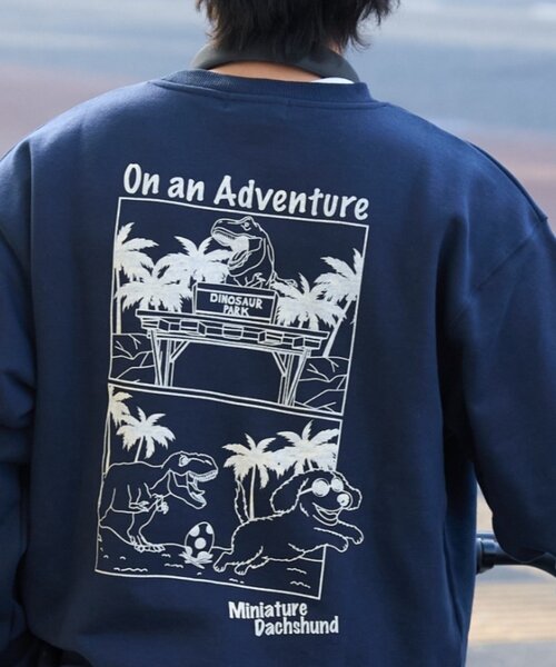 CIAOPANIC TYPY（チャオパニックティピー）の「【ユニセックス】犬刺繍ロゴプリントスウェット（スウェット・メンズ・ライトグレー/ネイビー/アイボリー/チャコールグレー・MEDIUM/LARGE）」の11枚目の写真