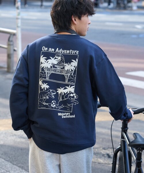 CIAOPANIC TYPY（チャオパニックティピー）の「【ユニセックス】犬刺繍ロゴプリントスウェット（スウェット・メンズ・ライトグレー/ネイビー/アイボリー/チャコールグレー・MEDIUM/LARGE）」の13枚目の写真