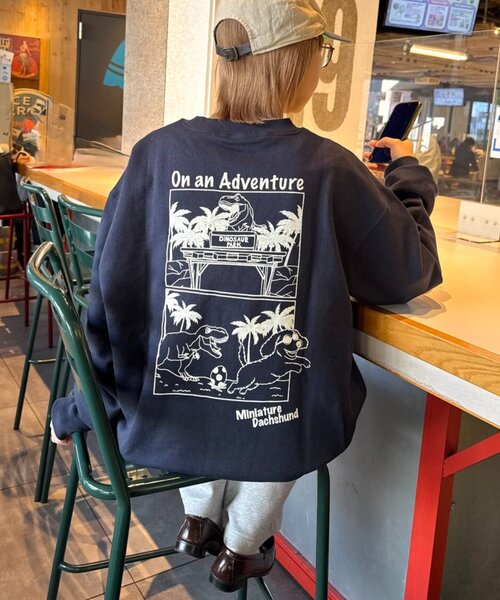 CIAOPANIC TYPY（チャオパニックティピー）の「【ユニセックス】犬刺繍ロゴプリントスウェット（スウェット・メンズ・ライトグレー/ネイビー/アイボリー/チャコールグレー・MEDIUM/LARGE）」の15枚目の写真