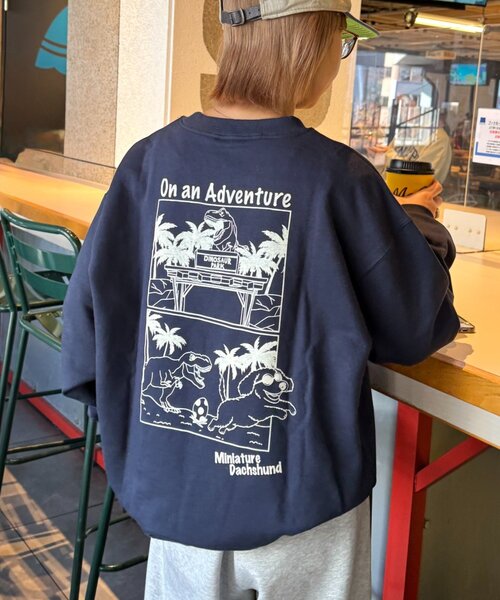 CIAOPANIC TYPY（チャオパニックティピー）の「【ユニセックス】犬刺繍ロゴプリントスウェット（スウェット・メンズ・ライトグレー/ネイビー/アイボリー/チャコールグレー・MEDIUM/LARGE）」の16枚目の写真