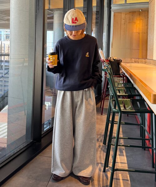 CIAOPANIC TYPY（チャオパニックティピー）の「【ユニセックス】犬刺繍ロゴプリントスウェット（スウェット・メンズ・ライトグレー/ネイビー/アイボリー/チャコールグレー・MEDIUM/LARGE）」の17枚目の写真