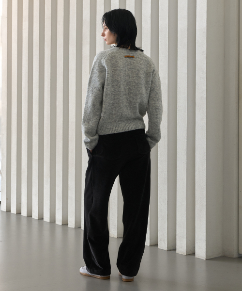 320SHOWROOM(320ショールーム)の「Velvet Drawstring Elastic Pants Black(スウェットパンツ・レディース・ブラック・FREE)」の2枚目の写真