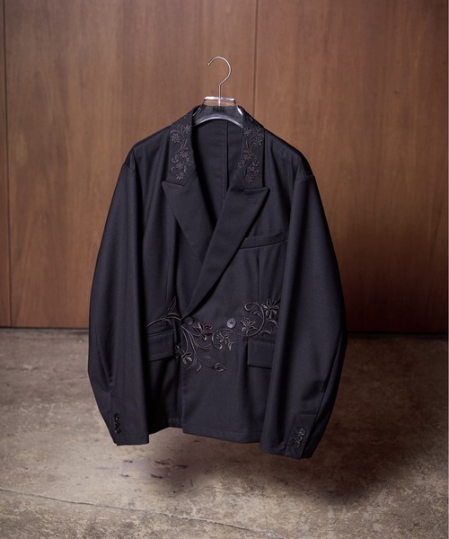 HARE（ハレ）の「【SET UP対応】KAGEBANAダブルジャケット(HARE)（テーラードジャケット・メンズ・パープル/ブラック・MEDIUM/SMALL）」の2枚目の写真