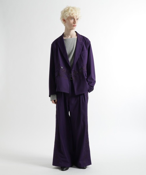 HARE（ハレ）の「【SET UP対応】KAGEBANAダブルジャケット(HARE)（テーラードジャケット・メンズ・パープル/ブラック・MEDIUM/SMALL）」の20枚目の写真