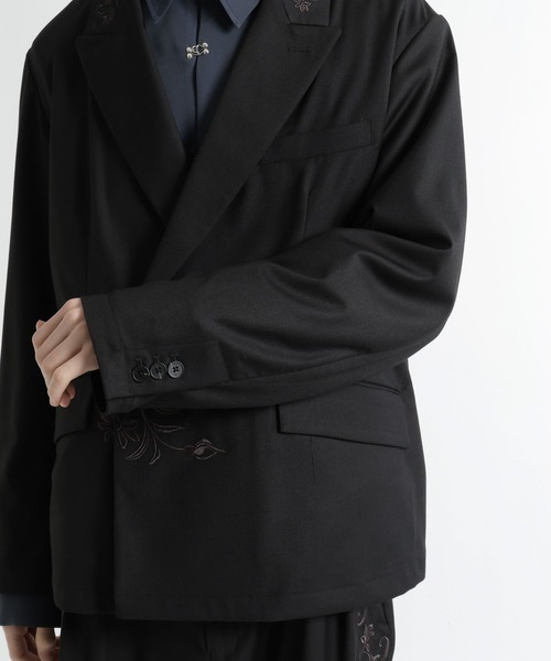 HARE（ハレ）の「【SET UP対応】KAGEBANAダブルジャケット(HARE)（テーラードジャケット・メンズ・パープル/ブラック・MEDIUM/SMALL）」の12枚目の写真