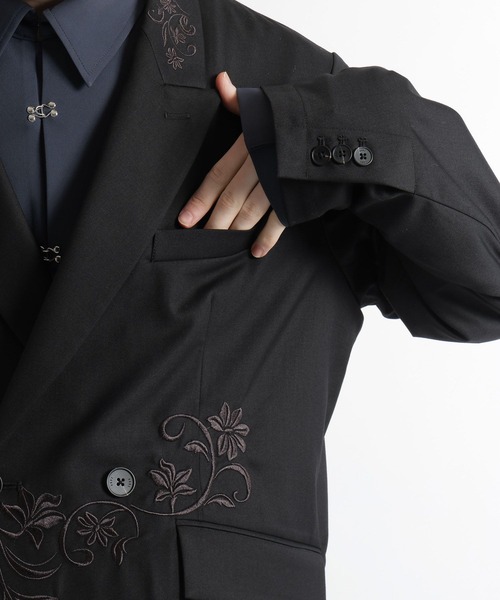 HARE（ハレ）の「【SET UP対応】KAGEBANAダブルジャケット(HARE)（テーラードジャケット・メンズ・パープル/ブラック・MEDIUM/SMALL）」の14枚目の写真