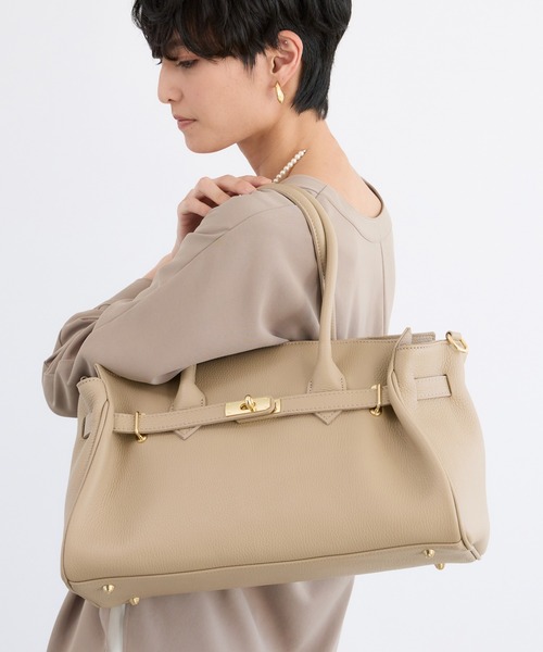 MILOS(ミロス)の「BARNYARDSTORM / MILOS(ミロス)別注 / ベルト付きトートBAG(トートバッグ・レディース・ライトベージュ/ブラック・FREE)」の16枚目の写真