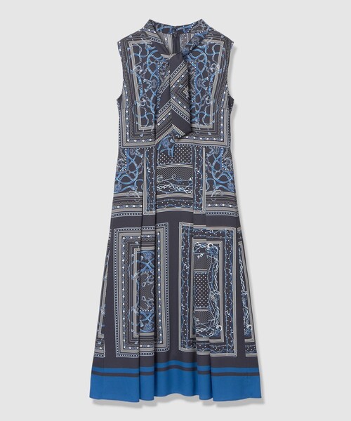 ANAYI（アナイ）の「スカーフプリントボウタイ ワンピース（ワンピース・レディース・オフホワイト/ネイビー/ベージュ・38/36/34）」の15枚目の写真