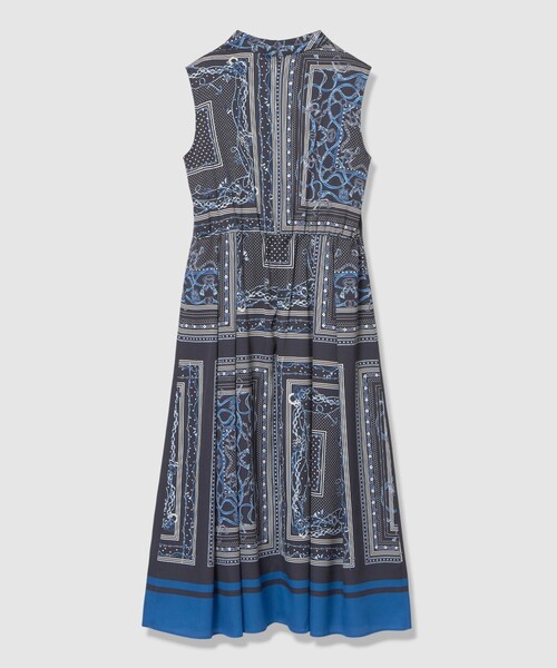 ANAYI（アナイ）の「スカーフプリントボウタイ ワンピース（ワンピース・レディース・オフホワイト/ネイビー/ベージュ・38/36/34）」の14枚目の写真