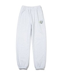 ドローイングフラワートレーニングパンツ_メランジグレー