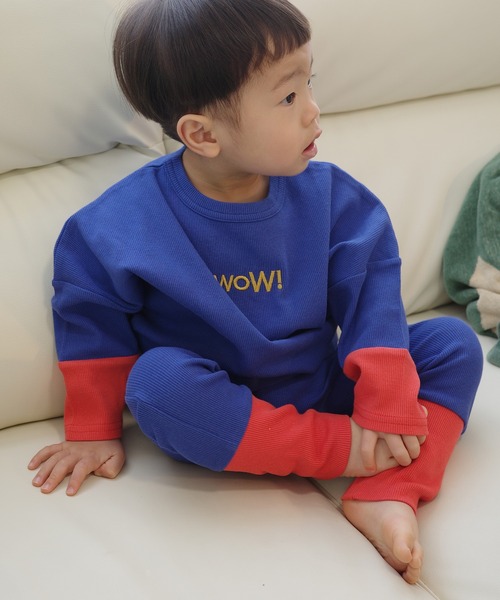 LSP WOW（エルエスピーワオ）の「【LSP WOW!】WOW!サイズアウトしないテレコモンキーパンツ（その他パンツ・キッズ・ブルー/グリーン/ピンク/チャコール・95/90/80）」の7枚目の写真