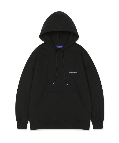 ICONOGRAPHY(アイコノグラフィー)の「OVERFIT_HOODIE BK(パーカー・レディース・ブラック・S)」の1枚目の写真
