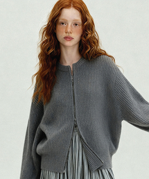 RANDOMOFF（ランダムオフ）の「[ユニセックス] RESERVE 2WAYオーバーフィットジップニットカーディガン [グレー]（カーディガン/ボレロ）」