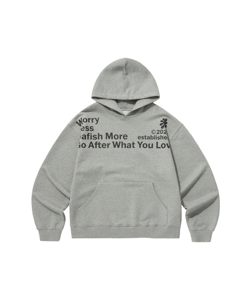 OAFISH(オアフィッシュ)の「WORRY LESS HOODIE, MELANGE(パーカー・レディース・その他・ONE SIZE)」の1枚目の写真