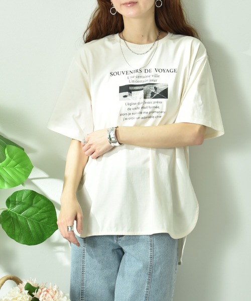 INTERPLANET(インタープラネット)の「【接触冷感・吸水速乾】フォトロゴTシャツ(Tシャツ/カットソー・レディース・ベージュ/ブラック/オフホワイト・FREE)」の4枚目の写真