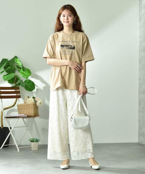 INTERPLANET(インタープラネット)の「【接触冷感・吸水速乾】フォトロゴTシャツ(Tシャツ/カットソー・レディース・ベージュ/ブラック/オフホワイト・FREE)」の20枚目の写真