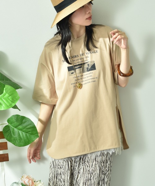 INTERPLANET(インタープラネット)の「【接触冷感・吸水速乾】フォトロゴTシャツ(Tシャツ/カットソー・レディース・ベージュ/ブラック/オフホワイト・FREE)」の18枚目の写真