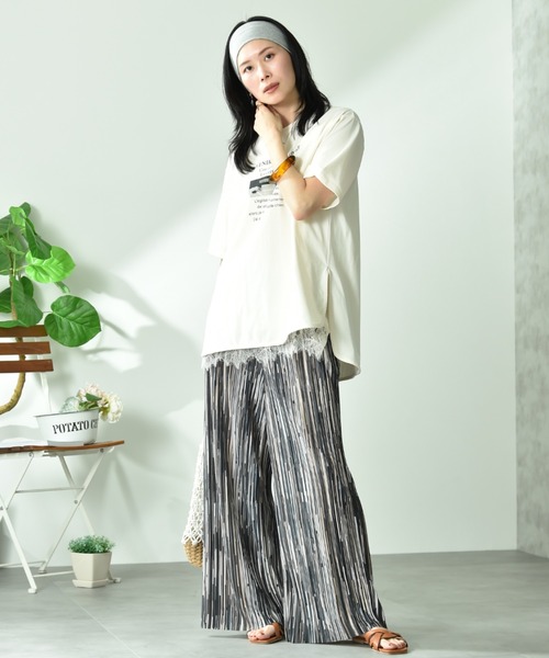 INTERPLANET(インタープラネット)の「【接触冷感・吸水速乾】フォトロゴTシャツ(Tシャツ/カットソー・レディース・ベージュ/ブラック/オフホワイト・FREE)」の9枚目の写真