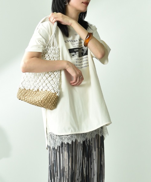 INTERPLANET(インタープラネット)の「【接触冷感・吸水速乾】フォトロゴTシャツ(Tシャツ/カットソー・レディース・ベージュ/ブラック/オフホワイト・FREE)」の11枚目の写真