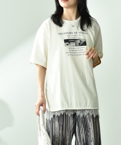 INTERPLANET(インタープラネット)の「【接触冷感・吸水速乾】フォトロゴTシャツ(Tシャツ/カットソー・レディース・ベージュ/ブラック/オフホワイト・FREE)」の10枚目の写真
