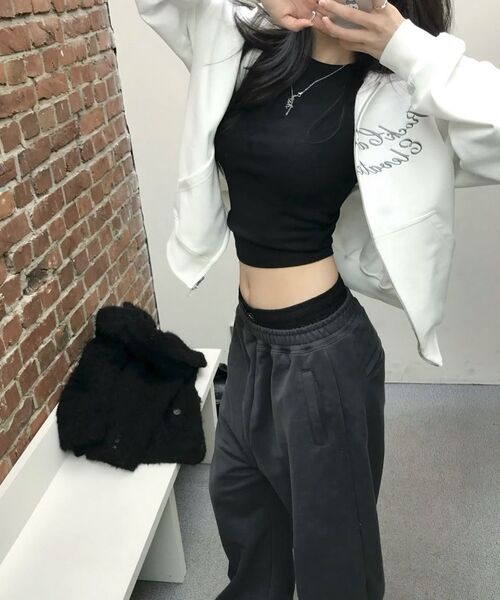 ROCKCAKE(ロックケーキ)の「Boxer Layered Curved 2way Jogger - Charcoal(スウェットパンツ・レディース・その他・X-SMALL/SMALL)」の5枚目の写真