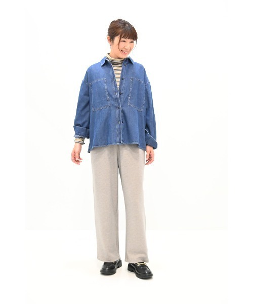 HEART MARKET(ハートマーケット)の「ソフトタッチメランジワイドパンツ(その他パンツ・レディース・モカ/スミクロ/グレー・LARGE/MEDIUM)」の5枚目の写真
