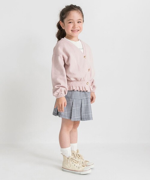 BRANSHES（ブランシェス）の「ハート釦カーディガン（カーディガン/ボレロ・キッズ・ライトグレー/ピンク・120/130/100/90/140/110/150）」の12枚目の写真