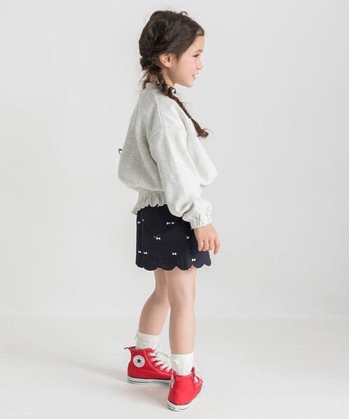 BRANSHES（ブランシェス）の「ハート釦カーディガン（カーディガン/ボレロ・キッズ・ライトグレー/ピンク・120/130/100/90/140/110/150）」の3枚目の写真