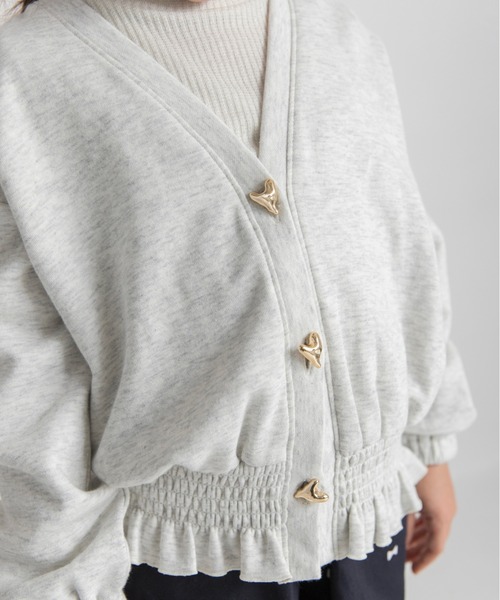 BRANSHES（ブランシェス）の「ハート釦カーディガン（カーディガン/ボレロ・キッズ・ライトグレー/ピンク・120/130/100/90/140/110/150）」の17枚目の写真