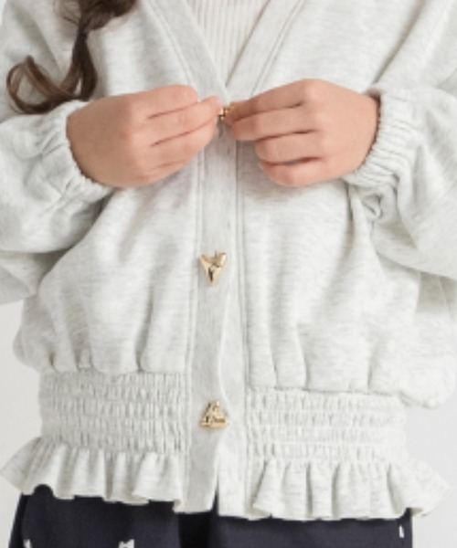 BRANSHES（ブランシェス）の「ハート釦カーディガン（カーディガン/ボレロ・キッズ・ライトグレー/ピンク・120/130/100/90/140/110/150）」の18枚目の写真