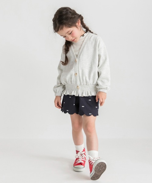 BRANSHES（ブランシェス）の「ハート釦カーディガン（カーディガン/ボレロ・キッズ・ライトグレー/ピンク・120/130/100/90/140/110/150）」の16枚目の写真