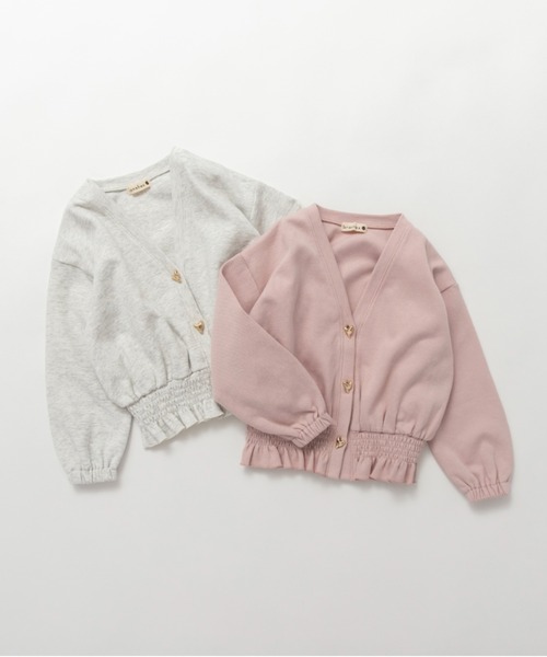 BRANSHES（ブランシェス）の「ハート釦カーディガン（カーディガン/ボレロ・キッズ・ライトグレー/ピンク・120/130/100/90/140/110/150）」の19枚目の写真