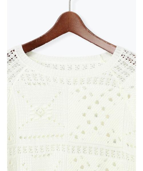 Te chichi（テチチ）の「【Atelier ChouChou】クロシェライクレースニット（ニット/セーター・レディース・オフホワイト・F）」の13枚目の写真