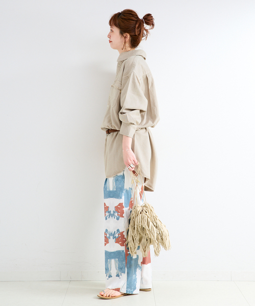 B.C STOCK(ベーセーストック)の「ウォッシャブル / DU JOUR / デュ ジュール JEAN BUAERO TUNIC(チュニック・レディース・ベージュ/ブルー系その他・FREE)」の5枚目の写真