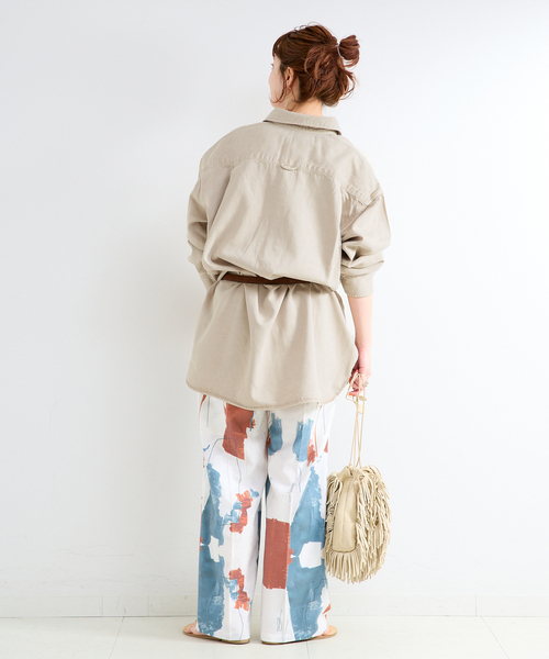 B.C STOCK(ベーセーストック)の「ウォッシャブル / DU JOUR / デュ ジュール JEAN BUAERO TUNIC(チュニック・レディース・ベージュ/ブルー系その他・FREE)」の6枚目の写真