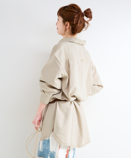 B.C STOCK(ベーセーストック)の「ウォッシャブル / DU JOUR / デュ ジュール JEAN BUAERO TUNIC(チュニック・レディース・ベージュ/ブルー系その他・FREE)」の9枚目の写真