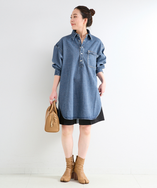 B.C STOCK(ベーセーストック)の「ウォッシャブル / DU JOUR / デュ ジュール JEAN BUAERO TUNIC(チュニック・レディース・ベージュ/ブルー系その他・FREE)」の11枚目の写真