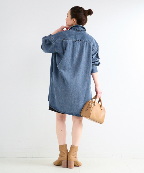 B.C STOCK(ベーセーストック)の「ウォッシャブル / DU JOUR / デュ ジュール JEAN BUAERO TUNIC(チュニック・レディース・ベージュ/ブルー系その他・FREE)」の13枚目の写真
