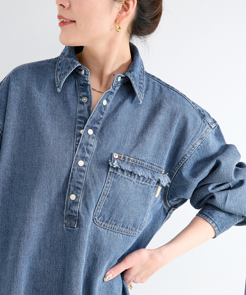B.C STOCK(ベーセーストック)の「ウォッシャブル / DU JOUR / デュ ジュール JEAN BUAERO TUNIC(チュニック・レディース・ベージュ/ブルー系その他・FREE)」の17枚目の写真
