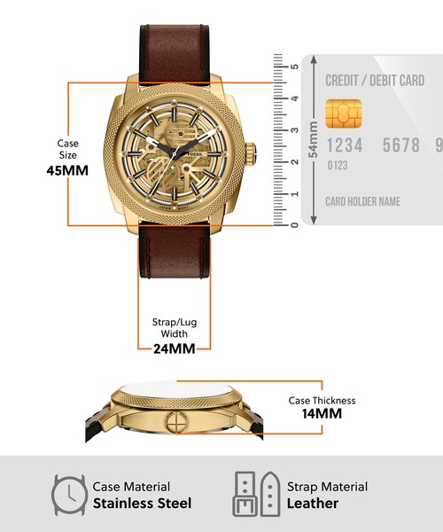 FOSSIL（フォッシル）の「フォッシル 腕時計 メンズ アナログ レザー ME3278（アナログ腕時計・メンズ・ブラウン・FREE）」の5枚目の写真