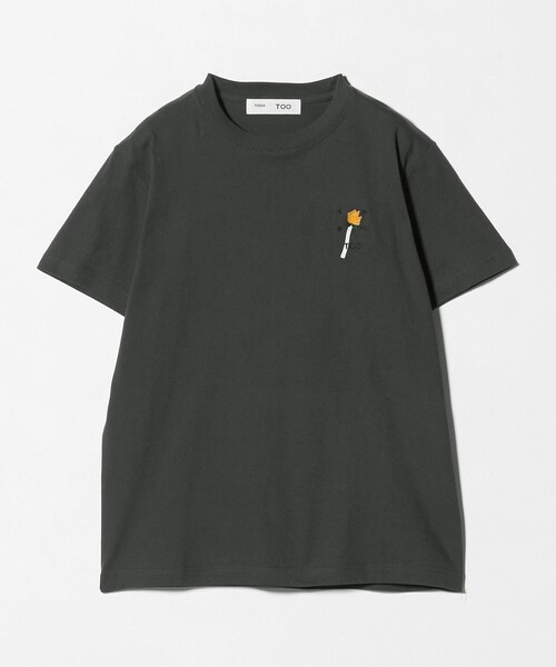 TOGA TOO(トーガトゥ)の「<TOGA TOO>エンブロイダリー ショートスリーブ Tシャツ DK.GRAY(Tシャツ/カットソー・レディース・ダークグレー・S)」の1枚目の写真