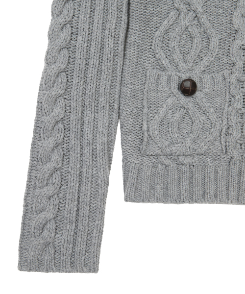 LARTIGENT（ラーティゼン）の「L20 BUTTER POCKET KNIT ZIP-UP(GRAY)（ニット/セーター・レディース・その他・FREE）」の4枚目の写真