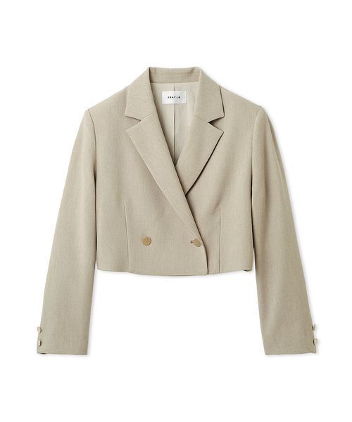 FRAY I.D（フレイアイディー）の「クロップドジャケット／UVカット（テーラードジャケット・レディース・ブラック/ベージュ/ネイビー・0/1）」の15枚目の写真