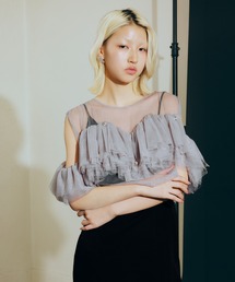 darial（ダリアル）の「【darial】drop bijou frill top / ドロップビジューフリルトップ（その他トップス）」