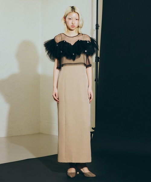 darial(ダリアル)の「【darial】drop bijou frill top / ドロップビジューフリルトップ(その他トップス・レディース・ブラック/ブルーグレー/アッシュ・フリー)」の12枚目の写真