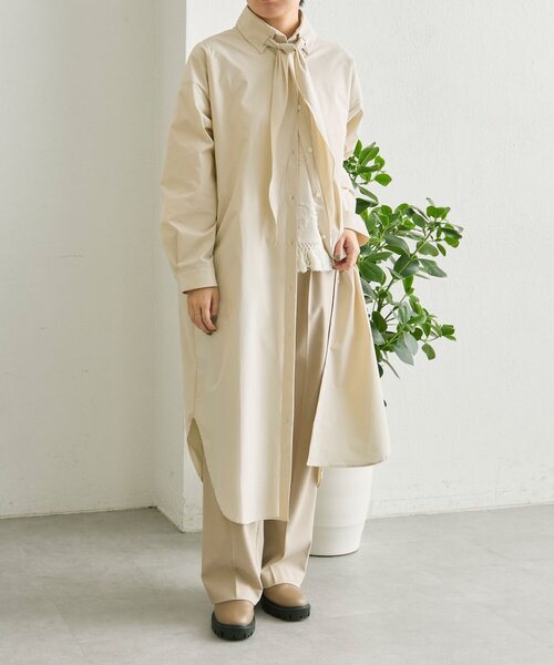 ear PAPILLONNER（イアパピヨネ）の「スカーフ付きワンピース【SUM1 STYLE】（ワンピース・レディース・ライトベージュ・FREE）」の6枚目の写真