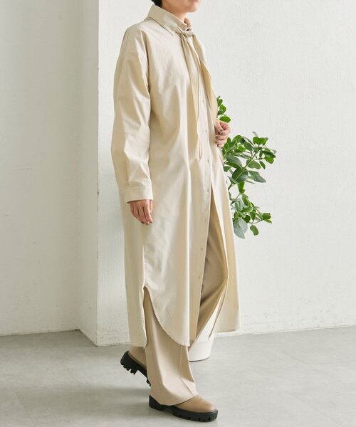 ear PAPILLONNER（イアパピヨネ）の「スカーフ付きワンピース【SUM1 STYLE】（ワンピース・レディース・ライトベージュ・FREE）」の7枚目の写真