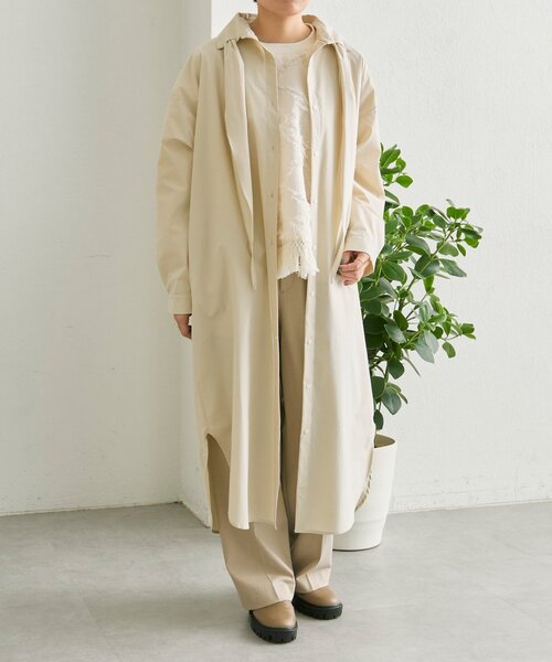 ear PAPILLONNER（イアパピヨネ）の「スカーフ付きワンピース【SUM1 STYLE】（ワンピース・レディース・ライトベージュ・FREE）」の13枚目の写真